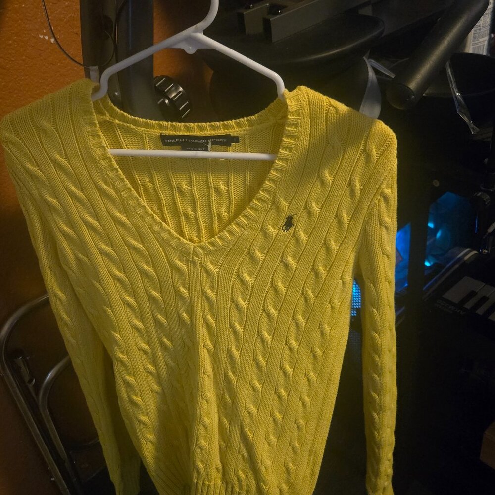 Ralph lauren yellow sweater SMALL